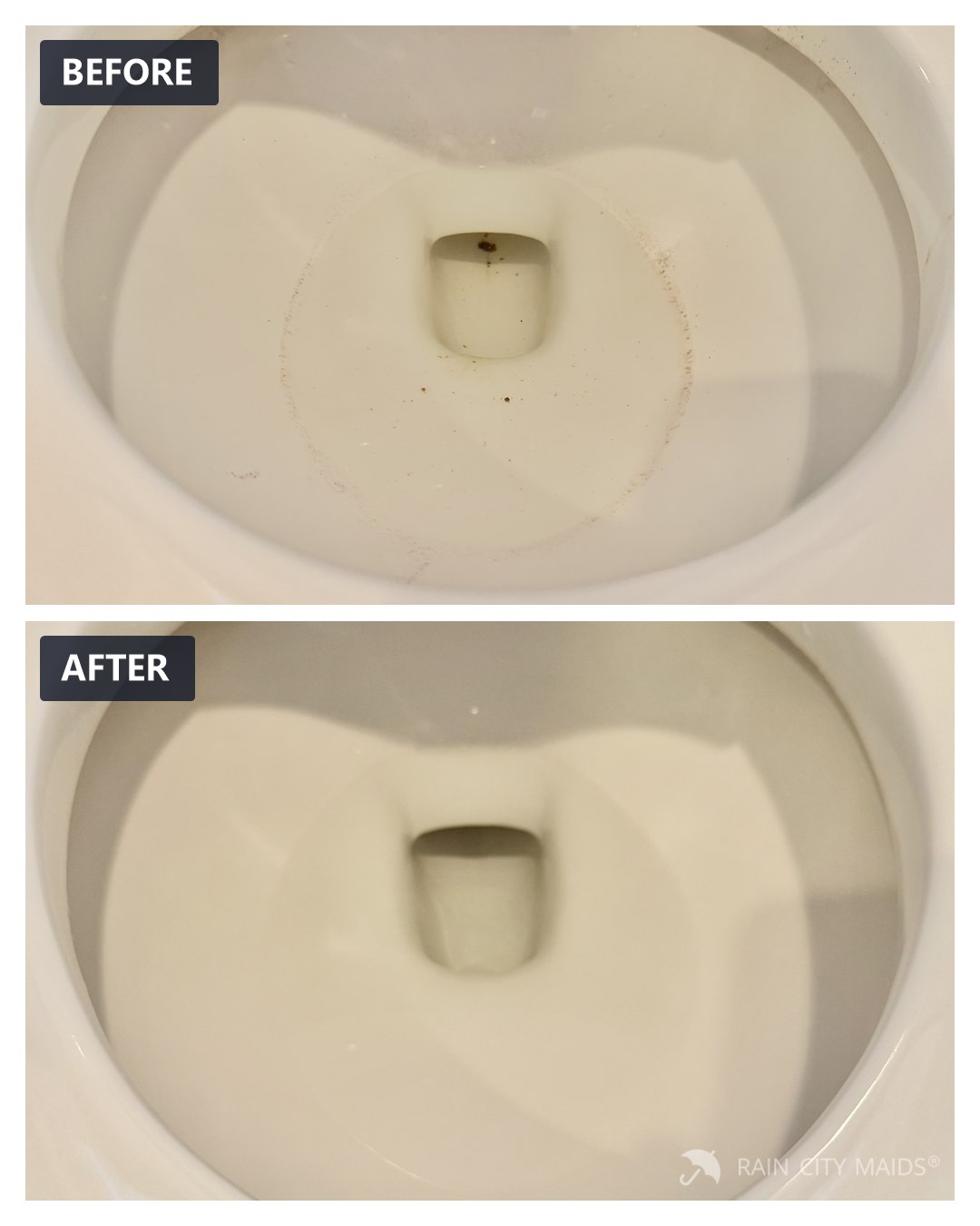 Before and after cleaning