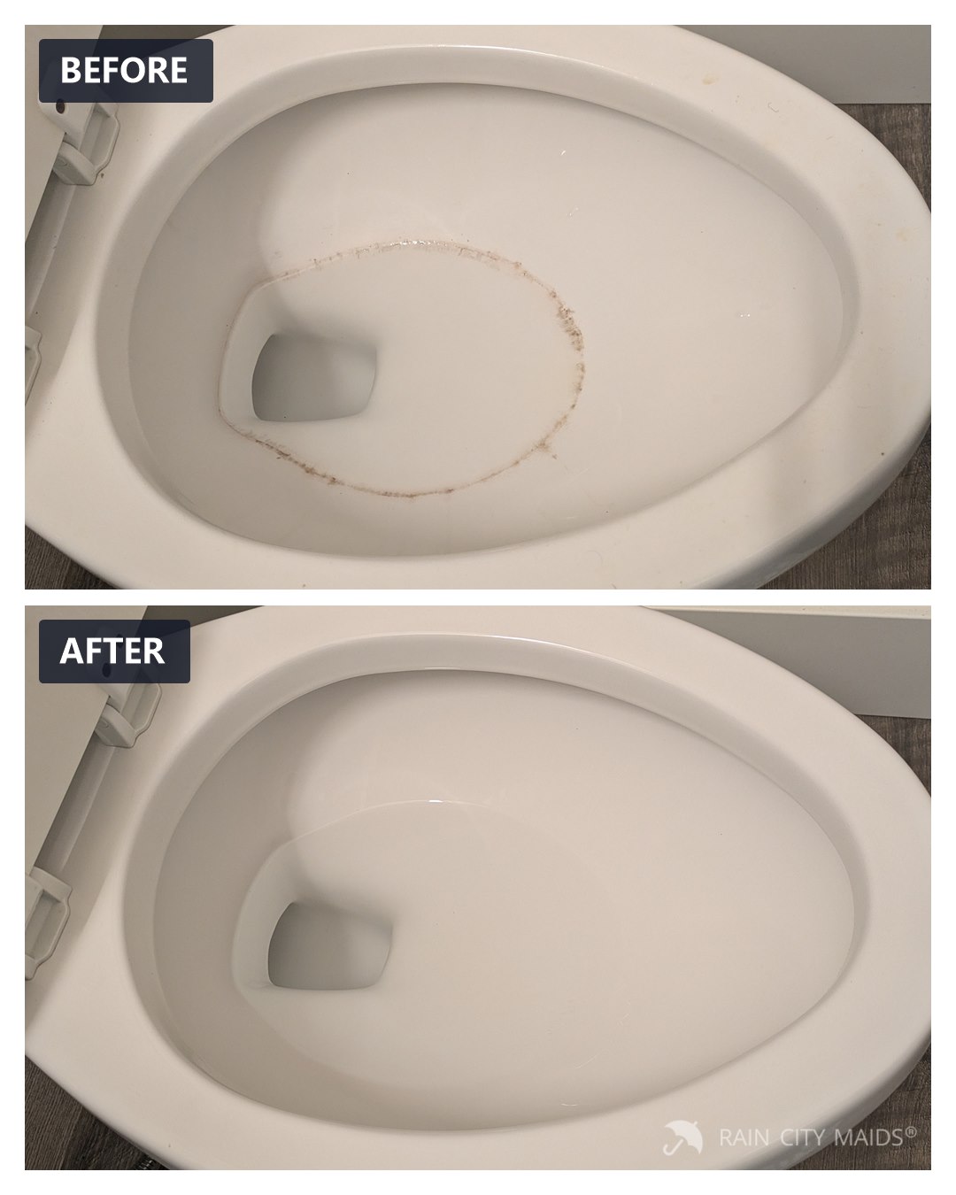 Before and after cleaning