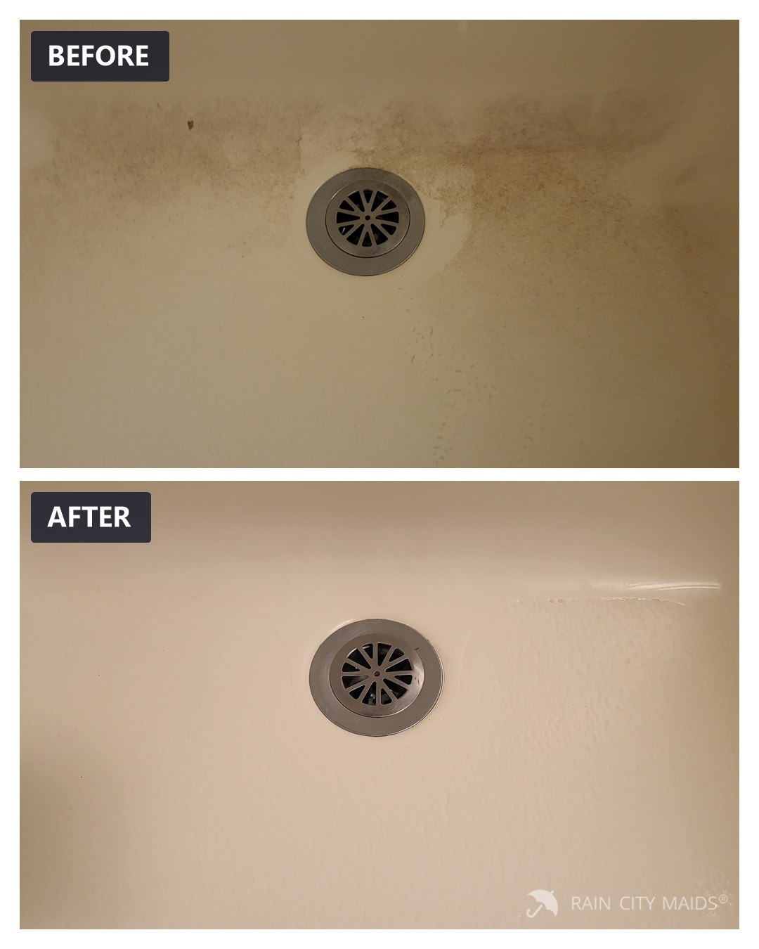 Before and after cleaning