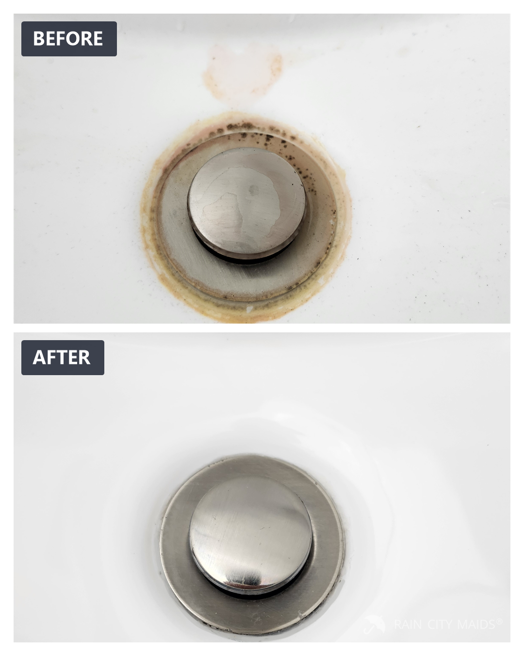 Before and after cleaning