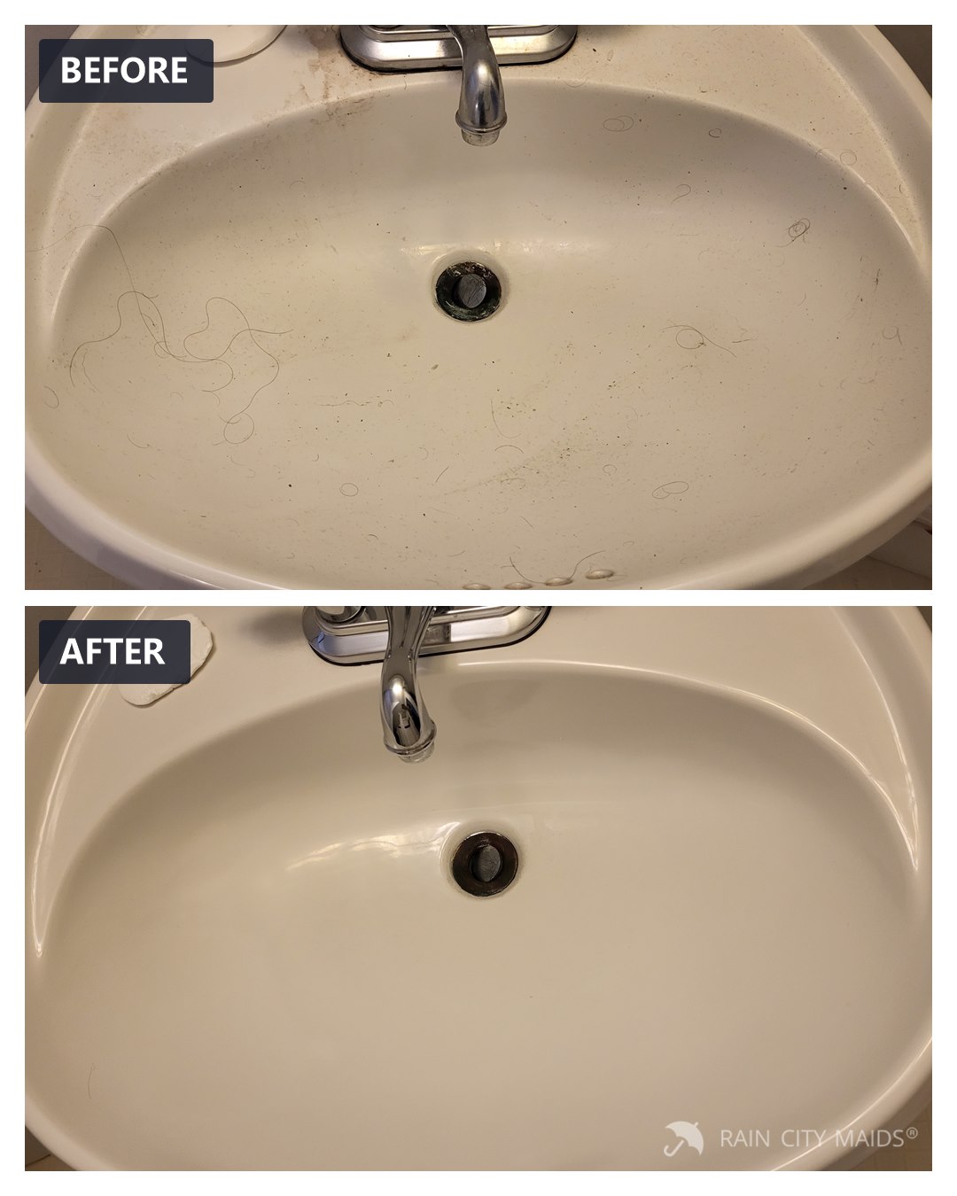 Before and after cleaning