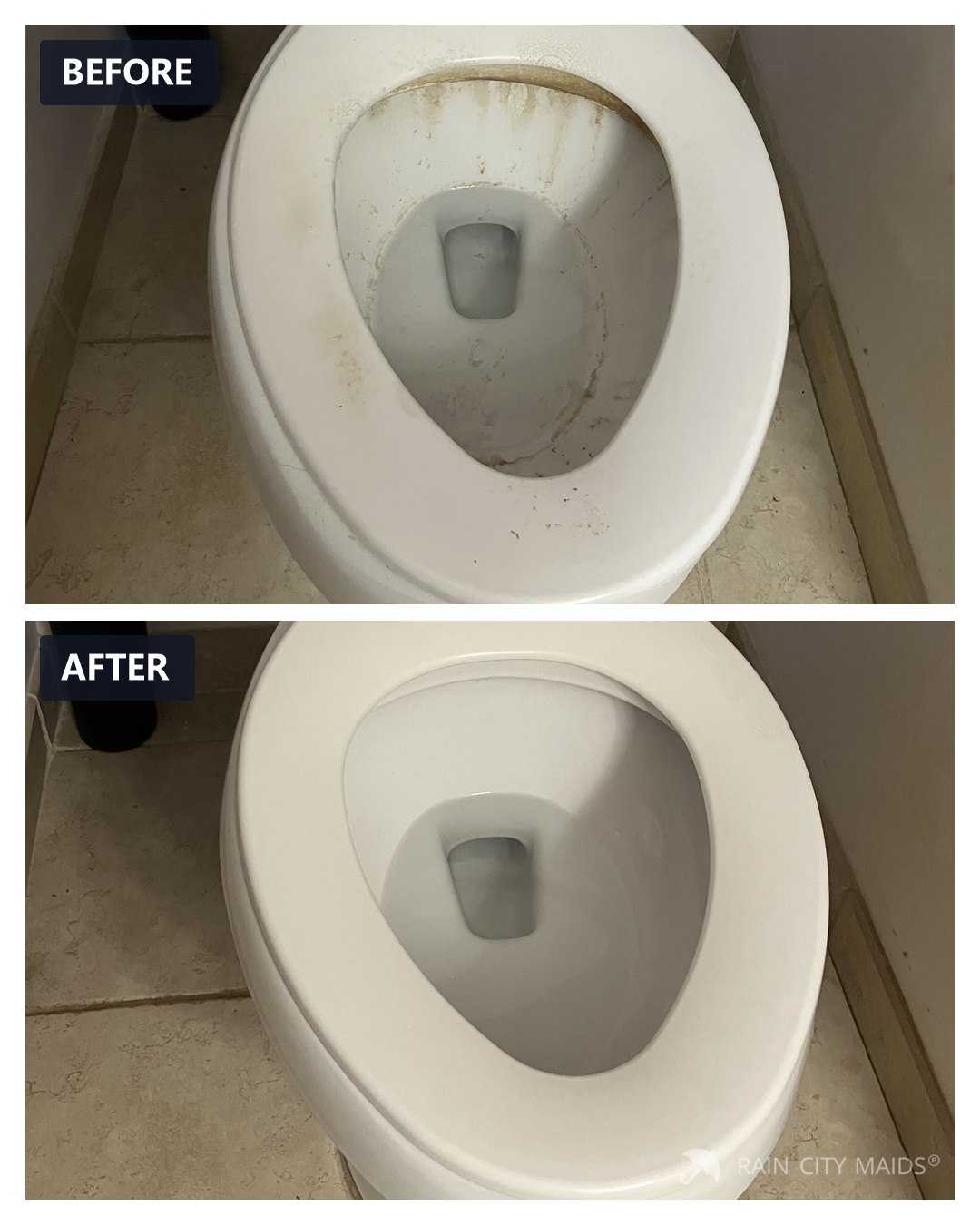 Before and after cleaning