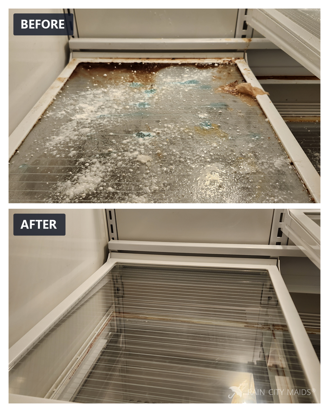 Before and after cleaning