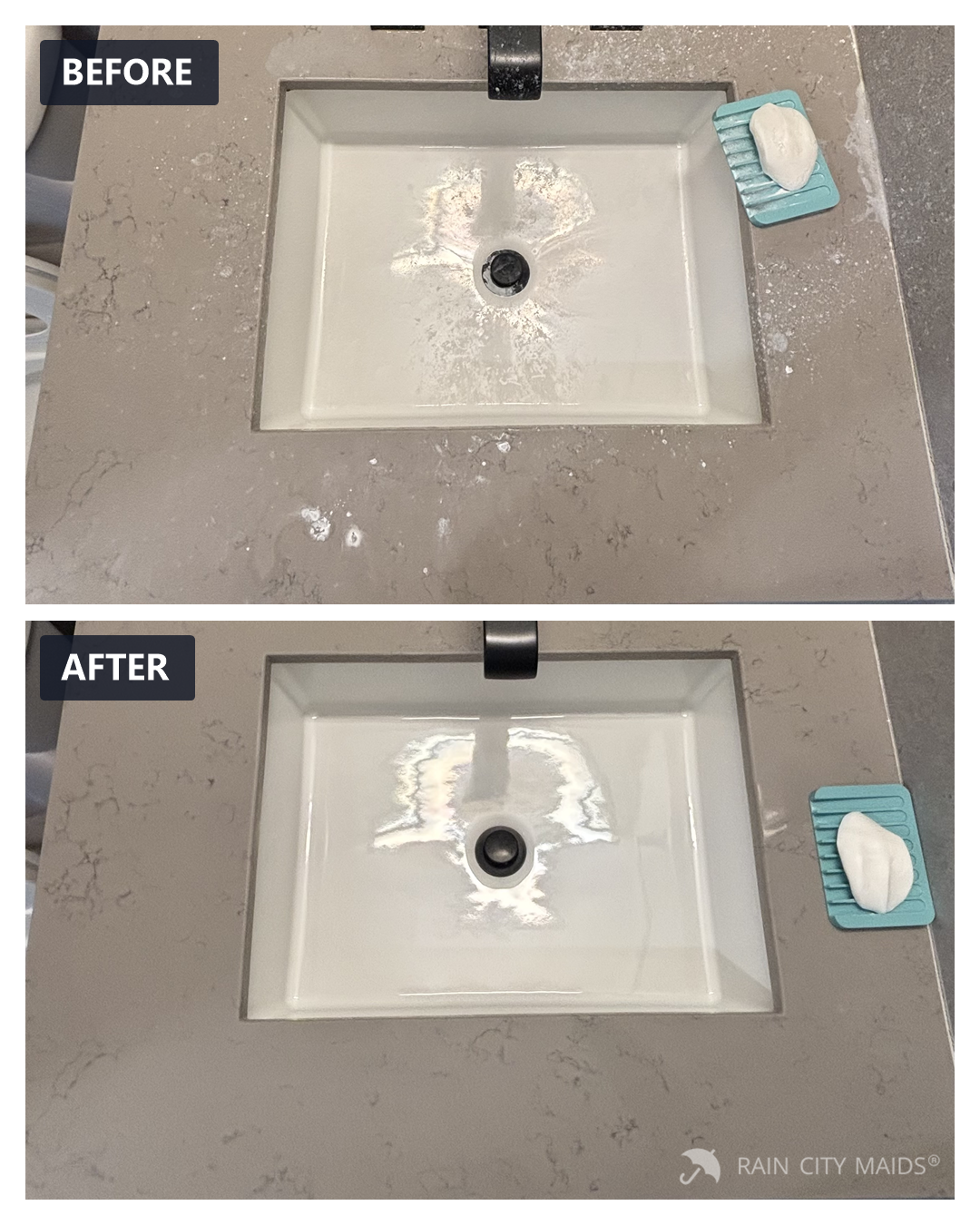 Before and after cleaning