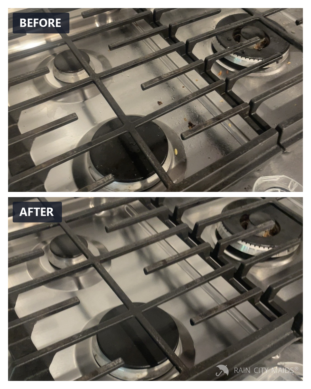 Before and after cleaning