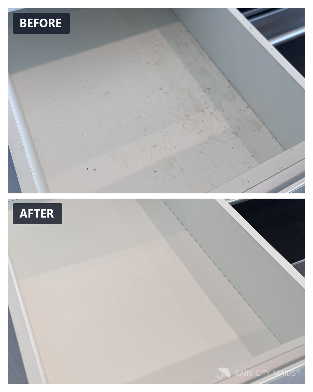 Before and after cleaning
