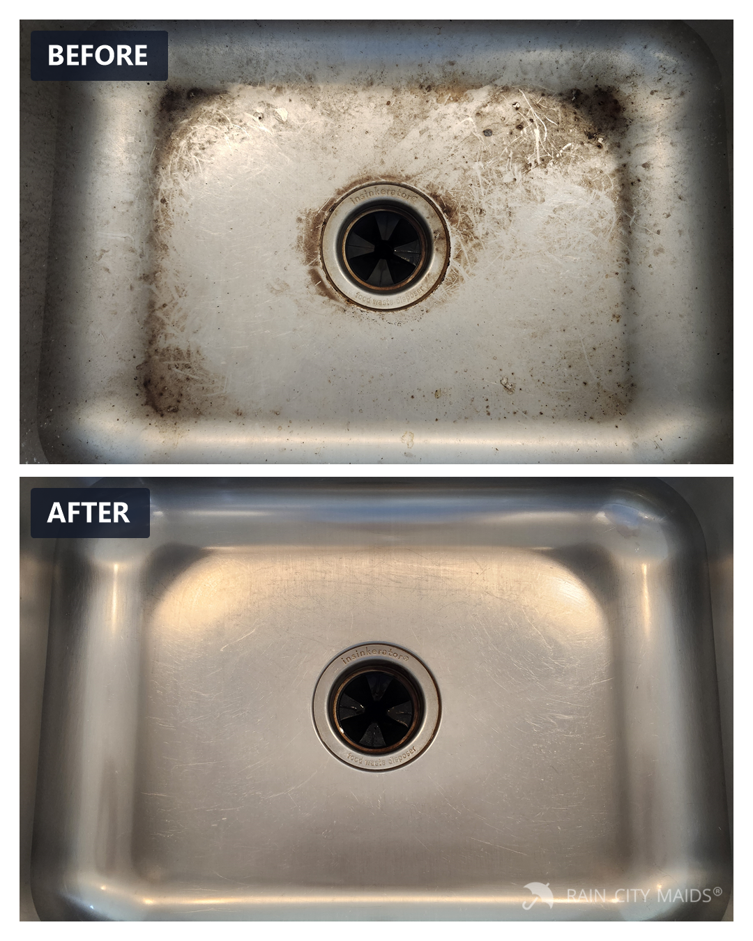 Before and after cleaning