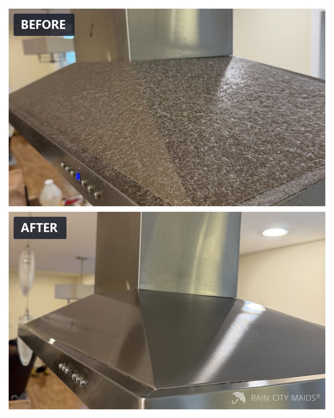 Before and after cleaning