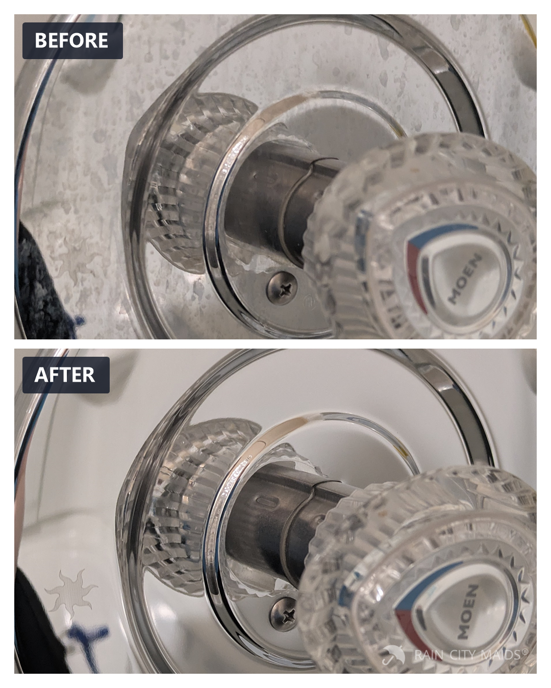 Before and after cleaning