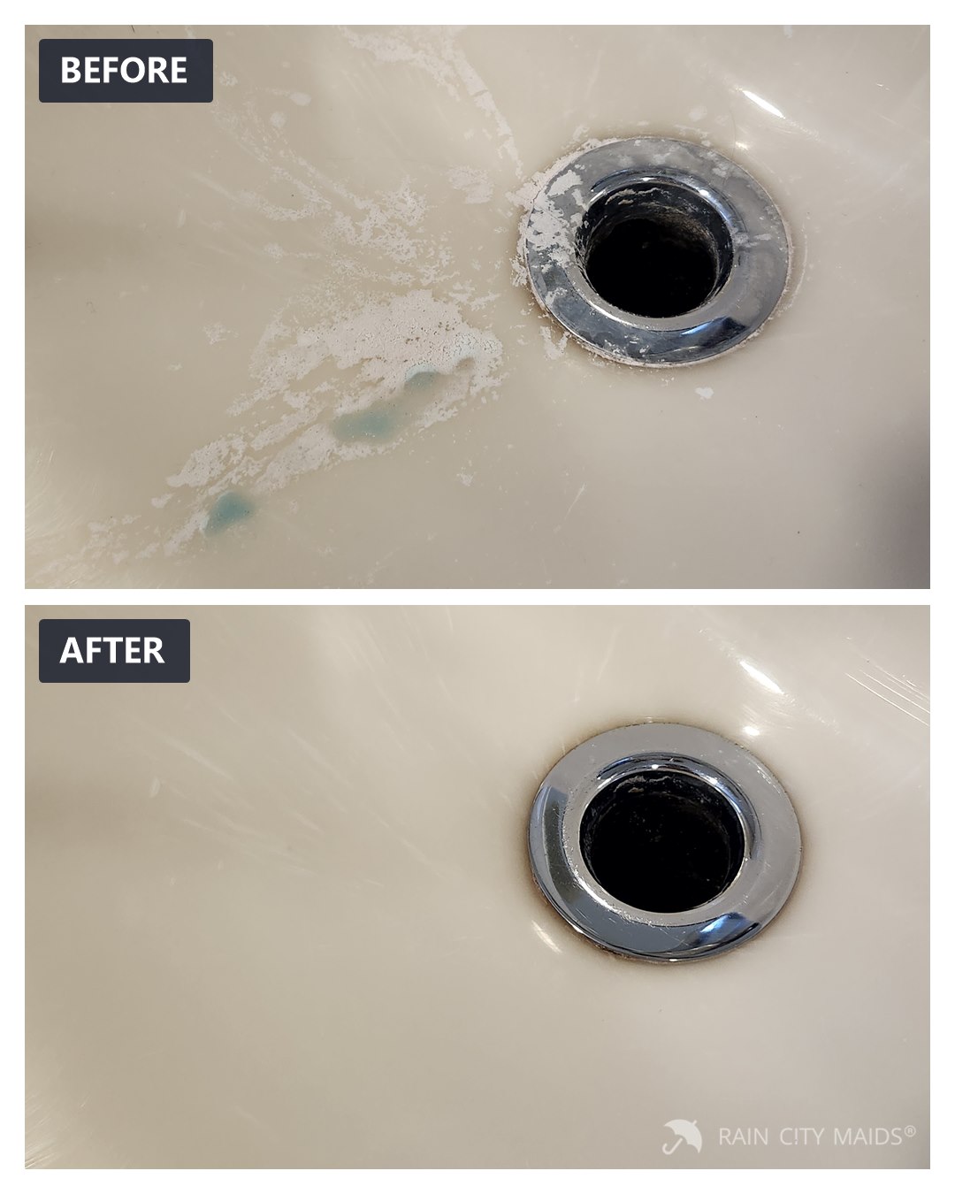 Before and after cleaning