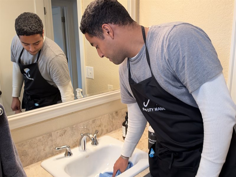 Rain City Maids cleaning in action
