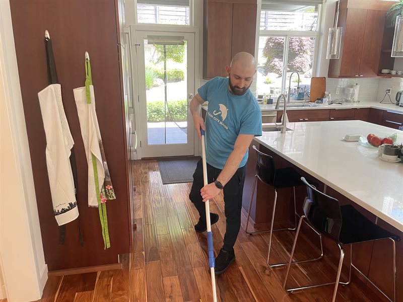 Rain City Maids cleaning in action