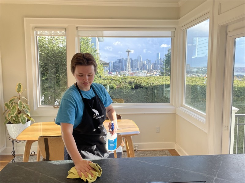 Rain City Maids cleaning in action