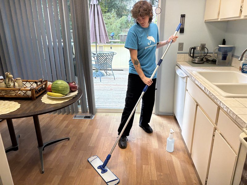 Rain City Maids cleaning in action