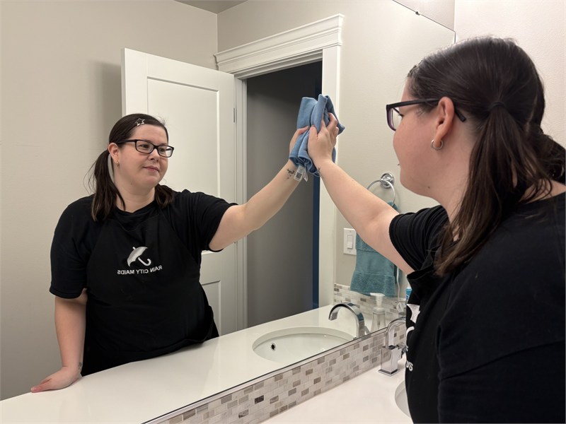 Rain City Maids cleaning in action